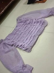 Lavender Crop Top For Women