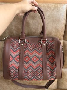 Zouk Vegan Leather Handbag – Ethnic Print
