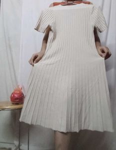 Cream Knit Mini Dress