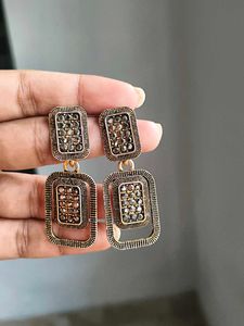 Black Stoned Beautiful Earrings