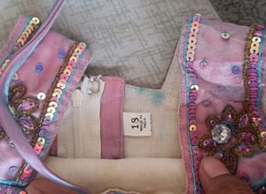 Double shaded beby frock for 1/2 yr