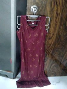 Maroon Office Wear Kurti