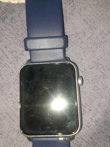 Blue Smartwatch with charger