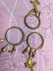 Golden Bangles with Charms for women