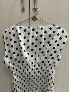 White Polka Dots Top