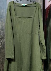 Ribbed Mini A- Line Dress