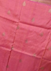 Pure silk Kanjivaram Pink &amp; Gold Saree