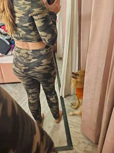 Camo Crop Top &amp; Leggings Set