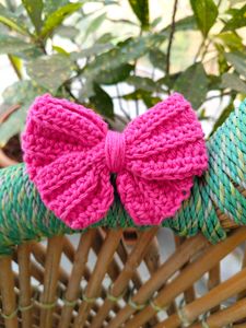 Handmade Crochet Bow Hair Clip