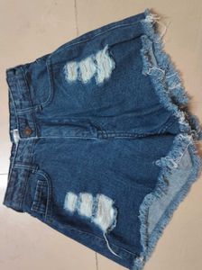 Distressed Denim Shorts