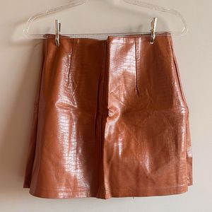 Faux Leather Mini Skirt