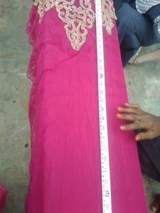 2 Combo Unstiched Net Dress (Pink&amp;Blue)