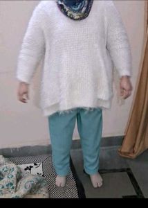 Cozy White Knit Sweater