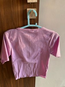 Lavender Ribbed Crop Top