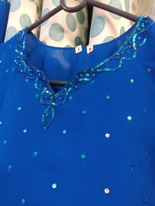 Georgette 30 Chest Top Palazzo And Dupatta