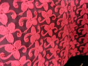 A-line Rose And Black Coloured Party Wear Dress