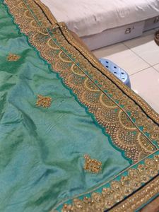Elegant Sea Green Saree (Minor Issue)