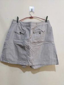 Casual Beige Skort