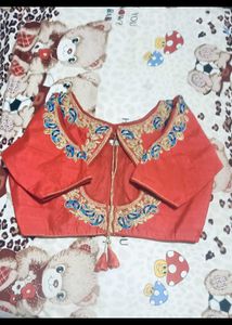 Red Embroidered Blouse