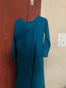 Teal Long Sleeve Knit Kurta