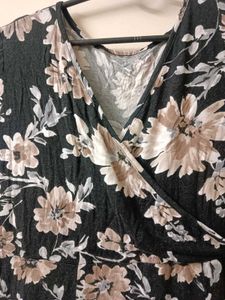 Floral Wrap Dress - Casual Chic