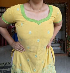 Yellow Embroidered Kurta Set