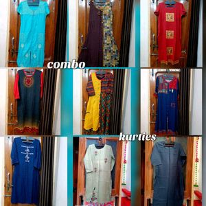 Combo Of 9 Kurties