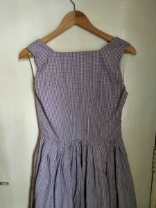 Beautiful Gingham Trendy Korean Dress