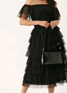 Tiered Black Dress
