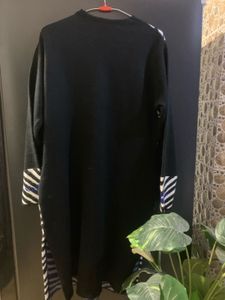 Striped Floral Woolen Kurta