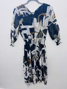 Abstract Print Dress