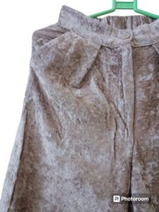 Velvet Wide Leg Trousers