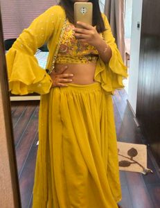 Yellow Embroidered Lehenga Choli