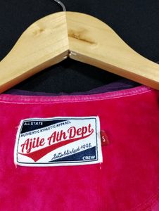 Pink Velour Zip Up Hoodie