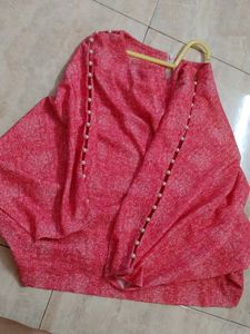 Red Pearl Sleeve Top