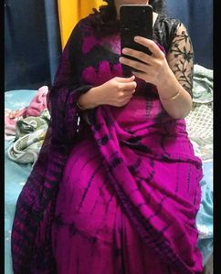 pure viscose Purple shibori Saree