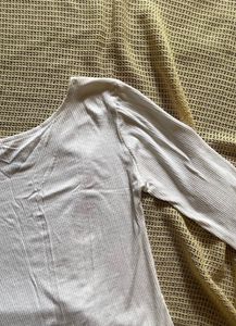 White Ribbed Bodycon Dress