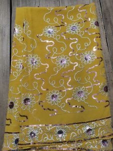 Yellow Sequin Beutiful Saree