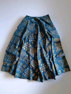 Dark Green Ethnic Skirt