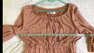 Peach Ruffle Top Bust 36