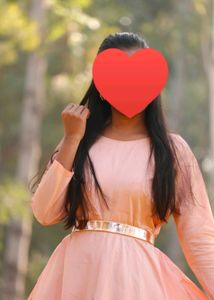 Peach Color Full Length 5 Mtr Gown