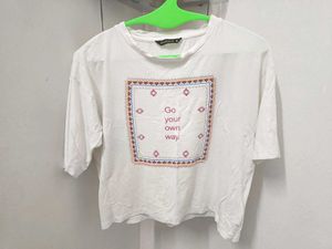 White Graphic Tshirt - Go Your Own Way