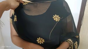 Black Embroidery Saree