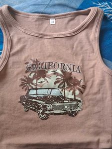 Brown Crop Top