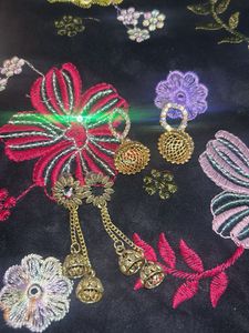 Golden Jhumka Earring Set