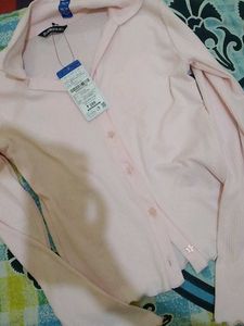 Cute Pink Ribbed Knit Top