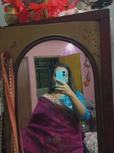 purple gorgeous saree