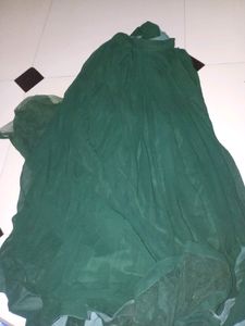 Dark Green Lehnga Choli, Simple Festive Wear