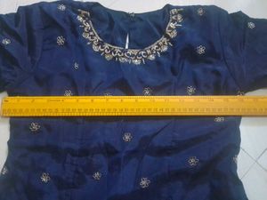 Blue Embroidered lehenga