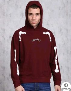 Shein Drop Shoulder Skeleton Graphic Hoodie